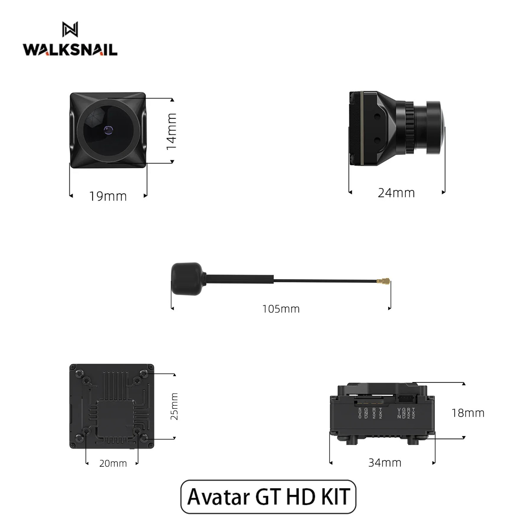 Walksnail Avatar GT HD KIT 2W  - đánh giá và giá Walksnail Avatar Gt Kit 2W Vtx
