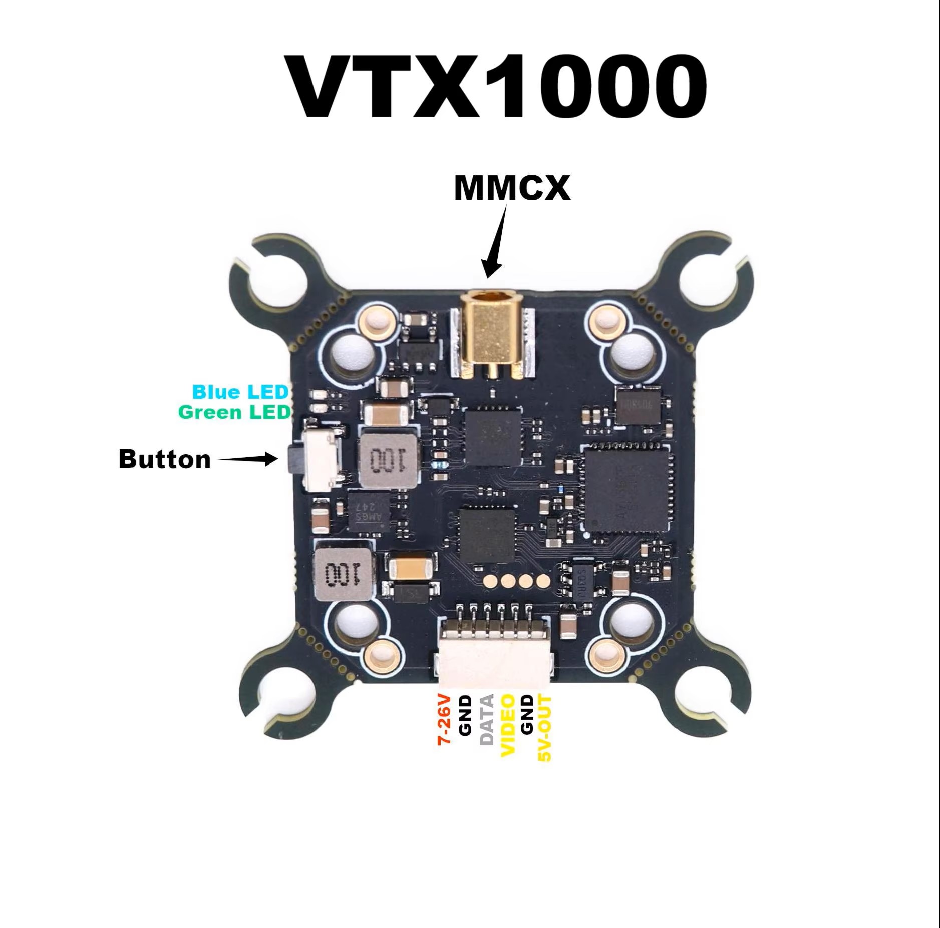B-CUBE 5.8G VTX 800 1000 1600  - đánh giá và giá Geprc Rad Vtx 5.8G 2.5W