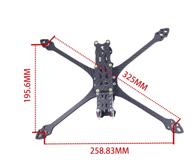 MAK5 MK5 7inch 325mm Carbon Fi - đánh giá và giá Geprc Rad Vtx 5.8G 2.5W
