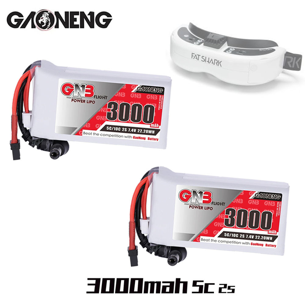 GNB 2S 7.4V 3000mAh 5C/10C Lip - đánh giá và giá Skyzone Sky04X Pro Oled Fpv Goggles